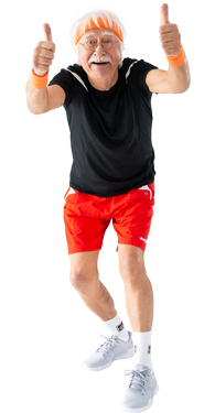 Otto im Sportoutfit
