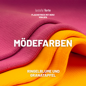 Lastofa Forte Modefarben 2025 Ringelblume und Granatapfel