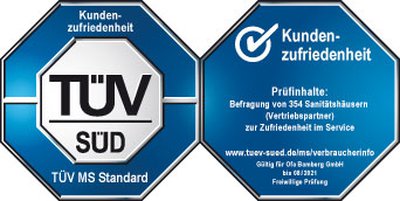Ofa Bamberg wurde durch die TÜV SÜD Management Service GmbH zertifiziert und darf das Prüfsiegel „Kundenzufriedenheit“ führen. Ofa Bamberg wurde durch die TÜV SÜD Management Service GmbH zertifiziert und darf das Prüfsiegel „Kundenzufriedenheit“ führen.