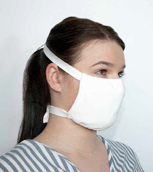 Textile Gesichtsmaske mit Bändern