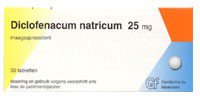 Bijvoorbeeld een generiek fabrikaat van Voltaren®, diclofenacnatrium 25mg