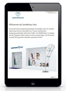 Mit dem digitalen Beratungstool für Tablets kann die Wartezeit effektiv überbrückt werden.