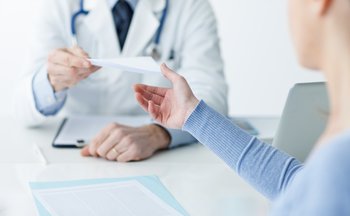 A document prescribes treatment to their patient.