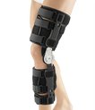 A knee fitted with an Orthosis.