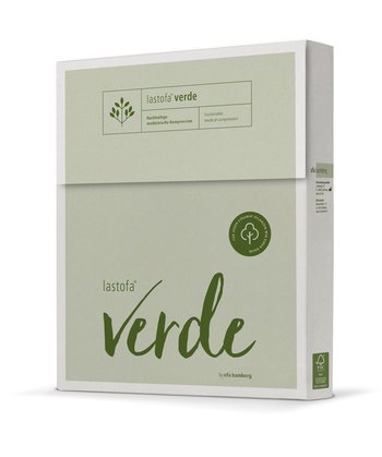 Lastofa Verde – der erste nachhaltige medizinische Kompressionsstrumpf von Ofa Bamberg. Lastofa Verde Verpackung